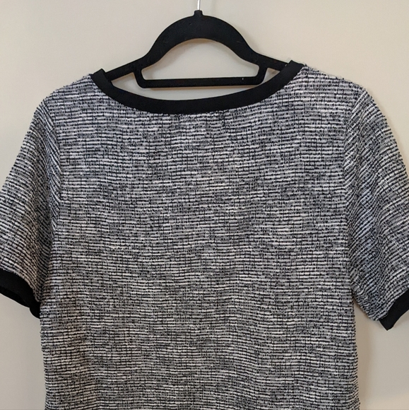 Carolyn Taylor Black/White/Gray Textured Short Sleeve Top XL - Picture 5 of 5